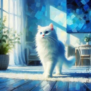 Bílá kočka, Kočičí umění BY RAKRI