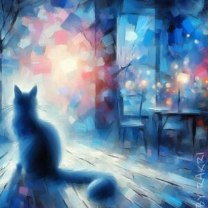 Černá kočka, Kočičí umění BY RAKRI